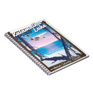 Caderno Espiral lago kalamalka, Colúmbia Britânica Canadá