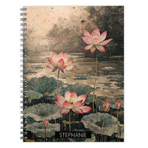 Caderno Espiral Lago Lotus ao Luar (3)