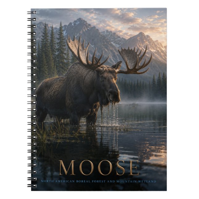 Caderno Espiral Lago Moose Mountain ANIMAIS (Frente)