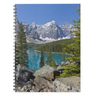Caderno Espiral Lago Moraine, Rochosas Canadenses, Alberta, Canadá