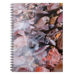 Caderno Espiral Lago Superior Beach Stones Sob Água