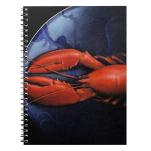 Caderno Espiral Lagosta na placa de Tiffany