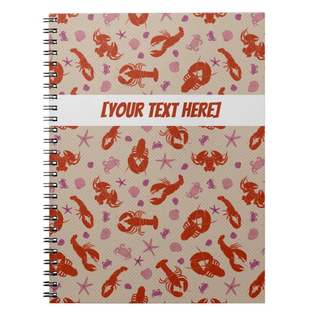 Caderno Espiral Lagosta - Notebook (Frente)