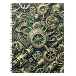 Caderno Espiral Lágrimas industriais verdes a vapor