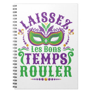 Caderno Espiral Laissez Les Bons Temps Rouler Mardi Gras