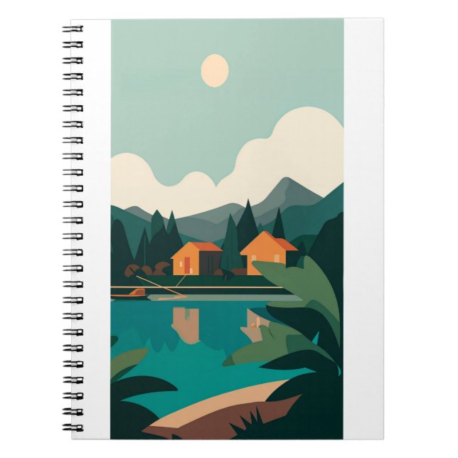 Caderno Espiral Lake House Landscape (Frente)