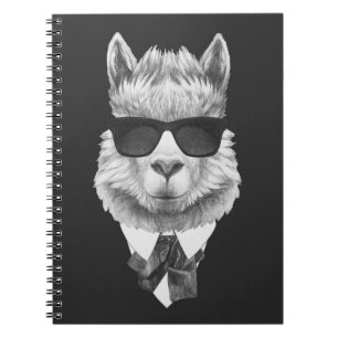 Caderno Espiral Lama elegante