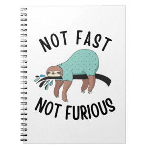 Caderno Espiral Lama Não Rápida Não Furiosa