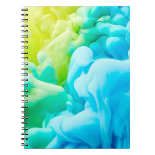 Caderno Espiral Lâmina de tinta no fundo da água abstrato,fundo,dr