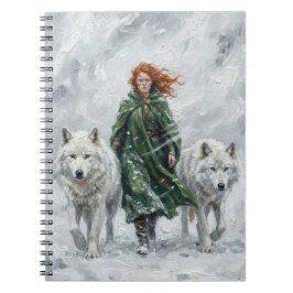 Caderno Espiral Lâmpada Pombo da Paz Radiante Imbolc Snowdrops Art