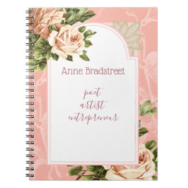 Caderno Espiral Lançamento personalizado do Rosa de cópia de segur