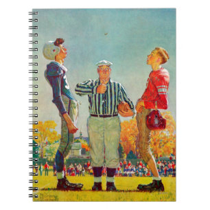 Caderno Espiral Lance da moeda por Norman Rockwell