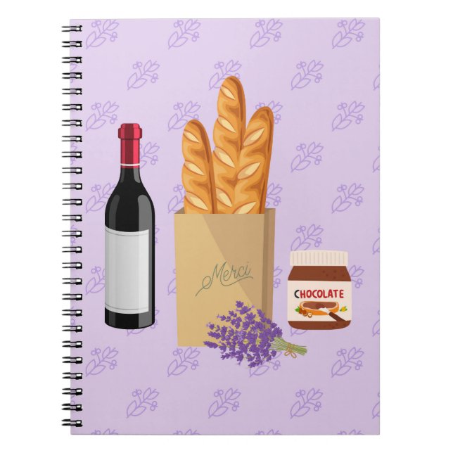 Caderno Espiral Lanche Francês (Frente)