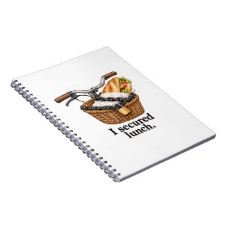 Caderno Espiral Lanche Seguro Piada de Sanduíche de Ciclismo
