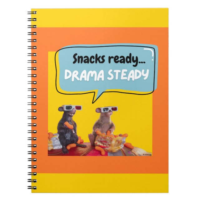 Caderno Espiral Lanches Prontos, Drama Constante (Frente)