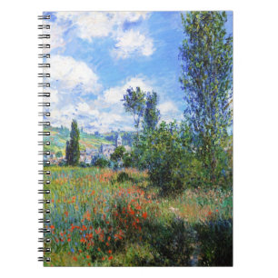 Caderno Espiral Lane in Poppy Fields Santo-Martin Claude Monet