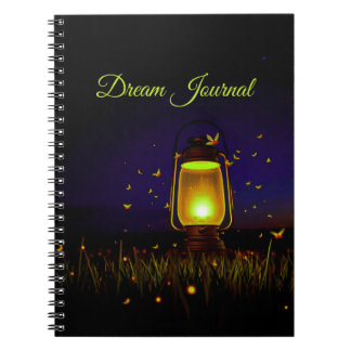 Caderno Espiral Lantern and fireflies Dream Journal
