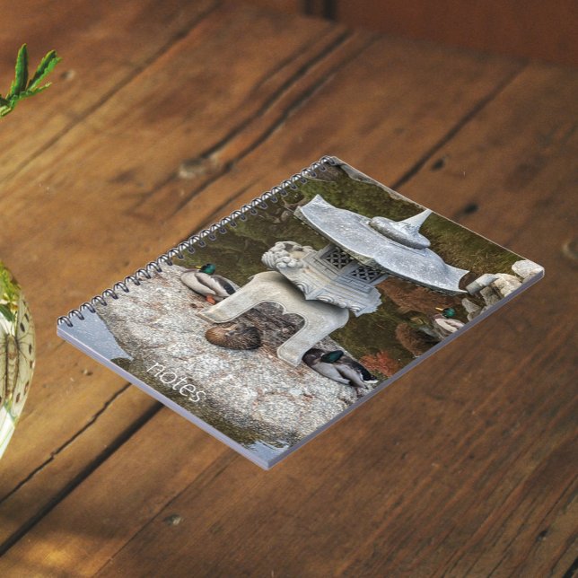 Caderno Espiral Lanterna Japonesa e Patos de Mallard (In Situ)