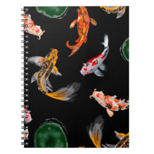 Caderno Espiral lápis de pintura digital desenhado à mão em canvas