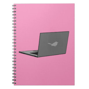 Caderno Espiral Laptop com a cinza do logotipo Bird
