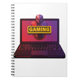 Caderno Espiral Laptop para jogos