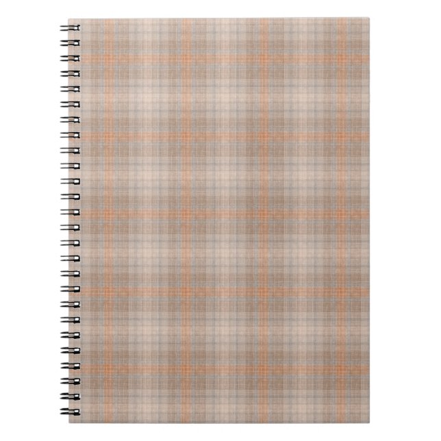 Caderno Espiral Laranja bege xadrez (Frente)