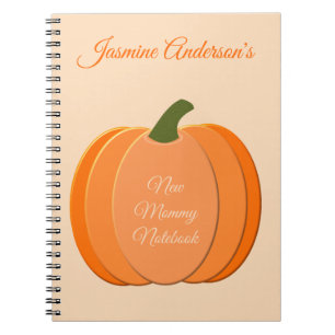 Caderno Espiral Laranja Bonito Sexo Neutro Abóbora Nova Mãe Person
