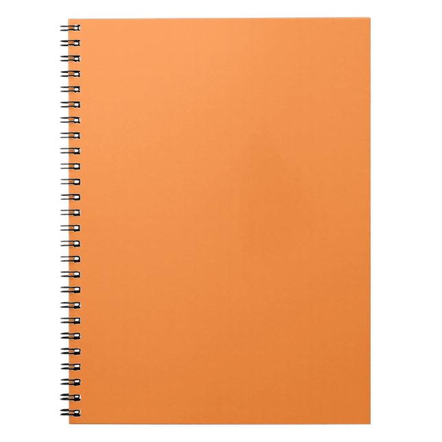 Caderno Espiral Laranja Cor Sólida Simples Monocor (Frente)
