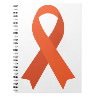 Caderno Espiral Laranja Fita ADHD Múltipla Esclerose CRPS