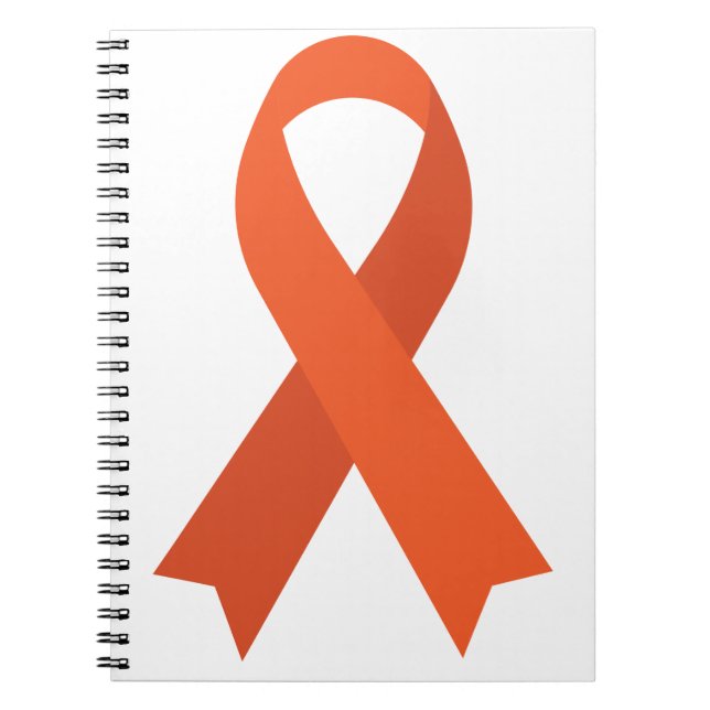 Caderno Espiral Laranja Fita ADHD Múltipla Esclerose CRPS (Frente)