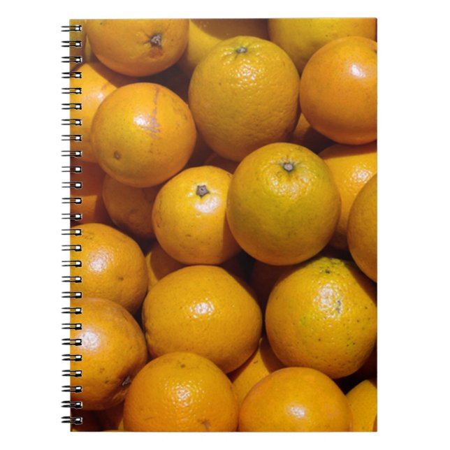 Caderno Espiral Laranja fruta no mercado da Flórida (Frente)