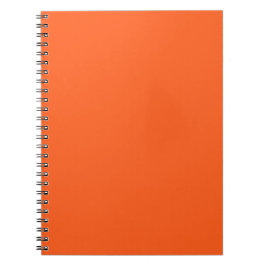 Caderno Espiral Laranja Neon Cor Sólida Minimalista