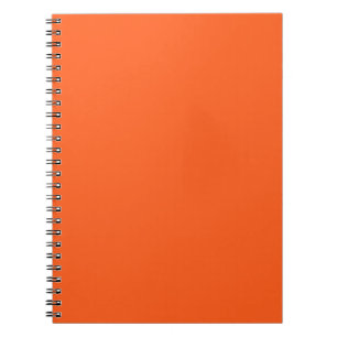 Caderno Espiral Laranja Neon Cor Sólida Minimalista