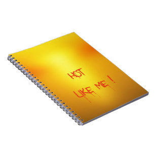 Caderno Espiral Laranja quente.