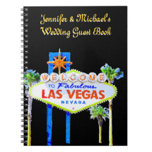 Caderno Espiral Las Vegas que Wedding o livro de hóspedes