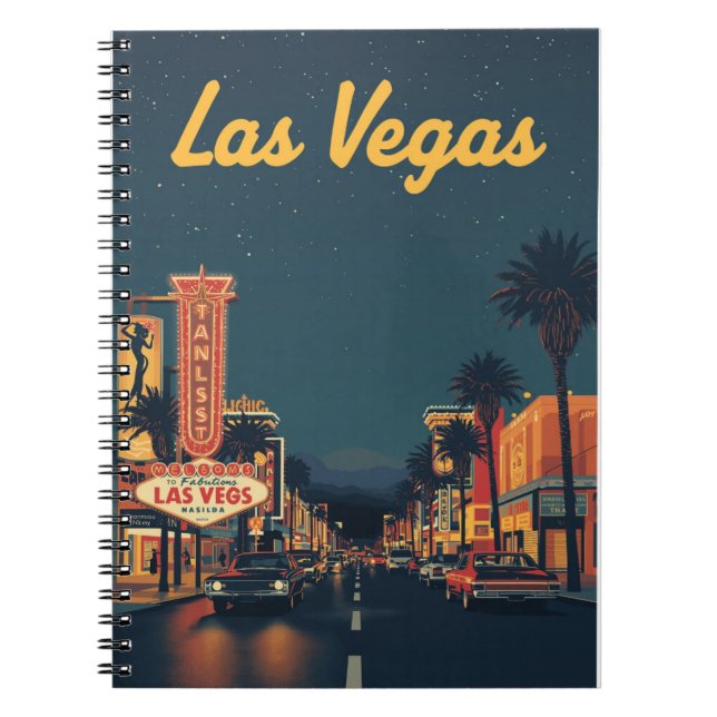 Caderno Espiral Las Vegas Vintage (Frente)