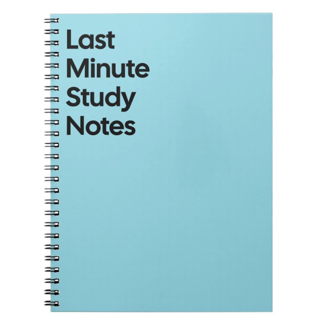 Caderno Espiral Last Minute Study Notebook (Frente)