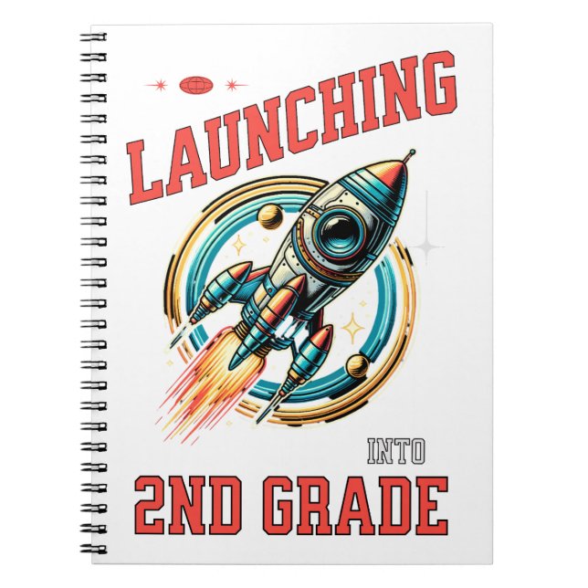 Caderno Espiral Launching into 2nd Grade -Back to School  (Frente)