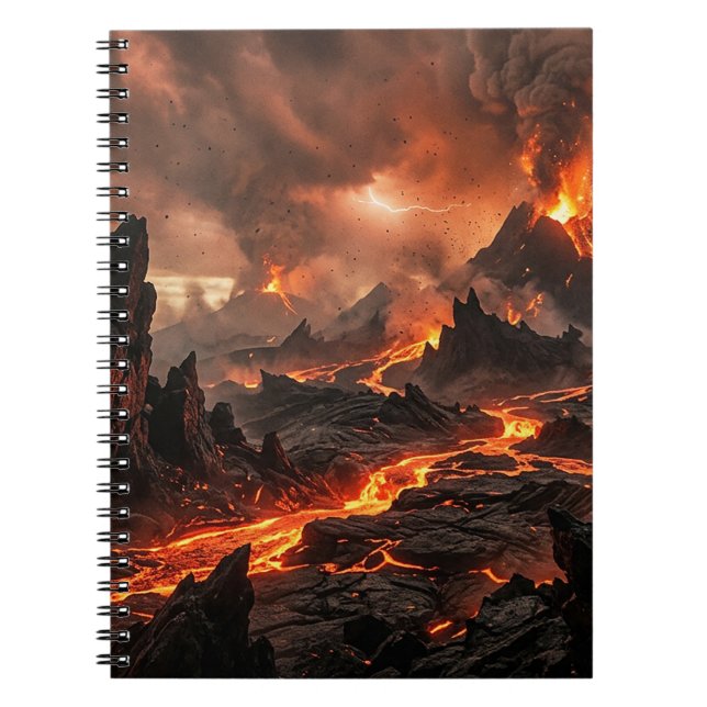Caderno Espiral Lava Vulcânica (Frente)