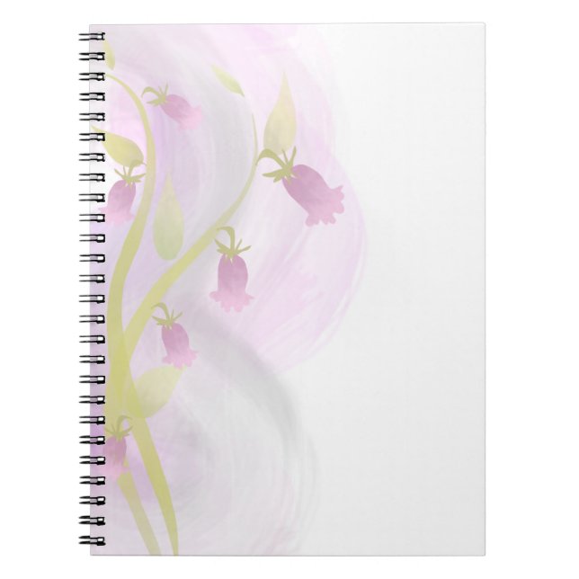 Caderno Espiral Lavagem de Aquarela Rosa Pálida (Frente)