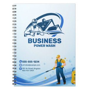 Caderno Espiral Lavagem Moderna com Hidrojateamento Limpeza de Cas