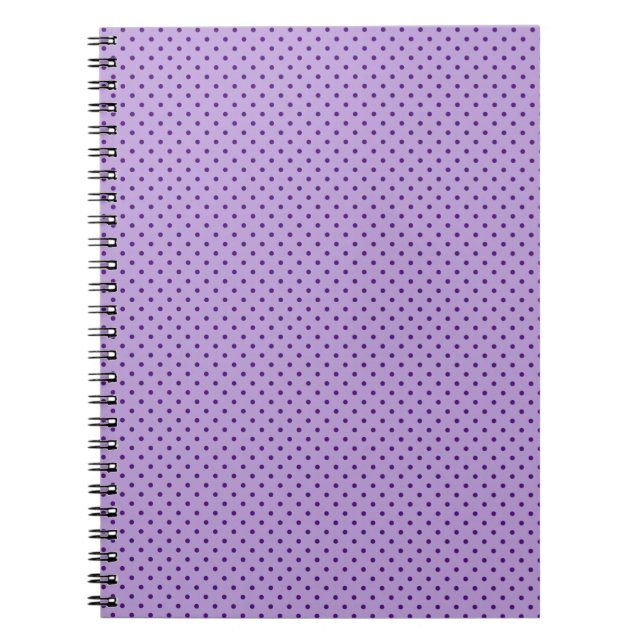 Caderno Espiral Lavanda Bolinhas Roxo Mínimo Clássico (Frente)