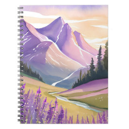 Caderno Espiral Lavanda de Primavera | Aquarela do Parque Nacional