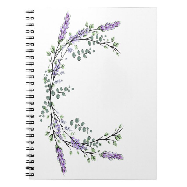 Caderno Espiral Lavanda e Eucalyptus (Frente)