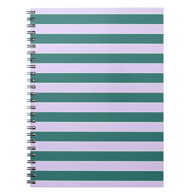 Caderno Espiral Lavandas e faixas horizontais de lacre (Frente)