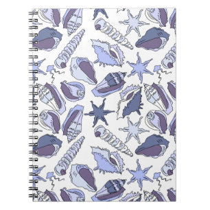 Caderno Espiral Lavendar Seashells