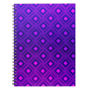 Caderno Espiral Layout roxo claro com linhas, retângulo. Brilho