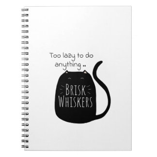 Caderno Espiral Lazy black cat Spiral Photo Notebook