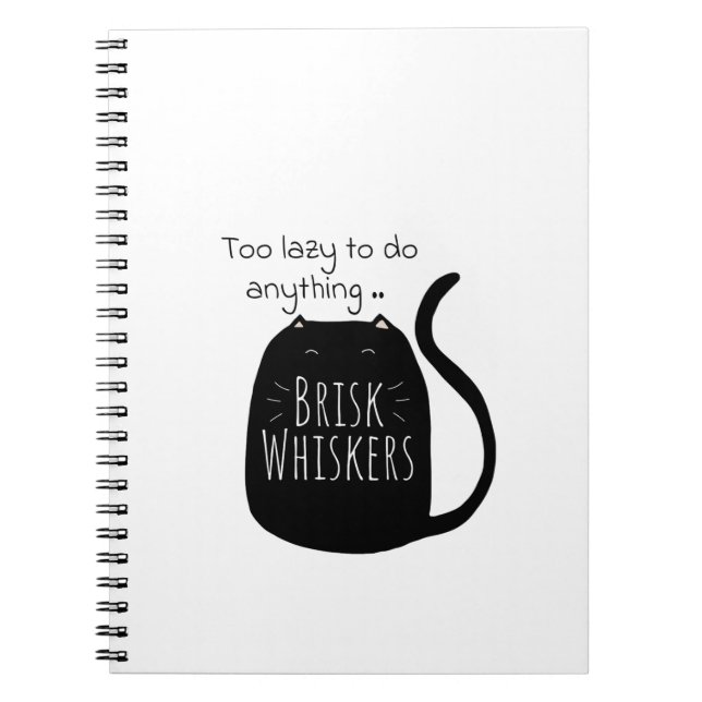 Caderno Espiral Lazy black cat Spiral Photo Notebook (Frente)