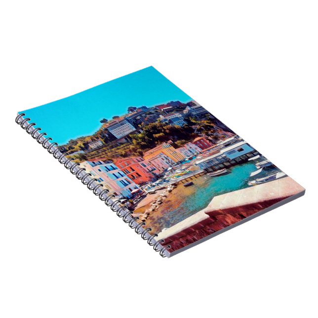 Caderno Espiral ldp SORRENTO - panorama - praia - (Lado Direito)